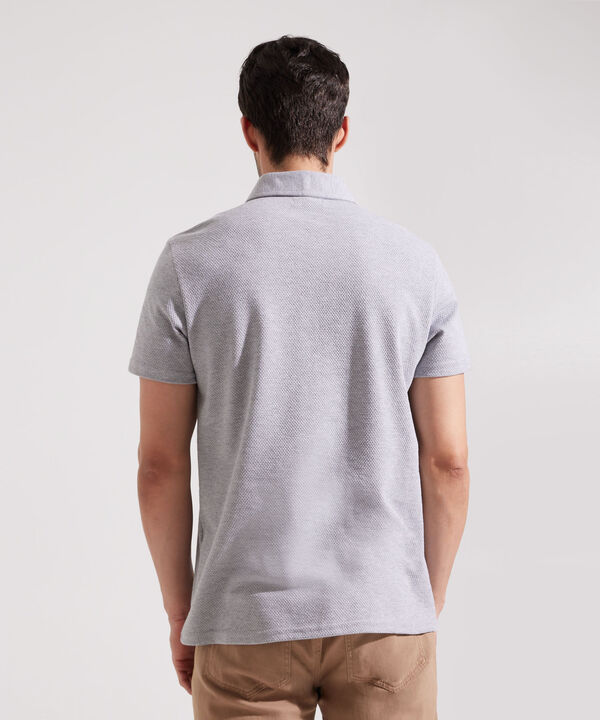 Polo Unicolor Textura, Cuello Duro Con Bolsillo, Silueta Slim Fit, Kairós image number null