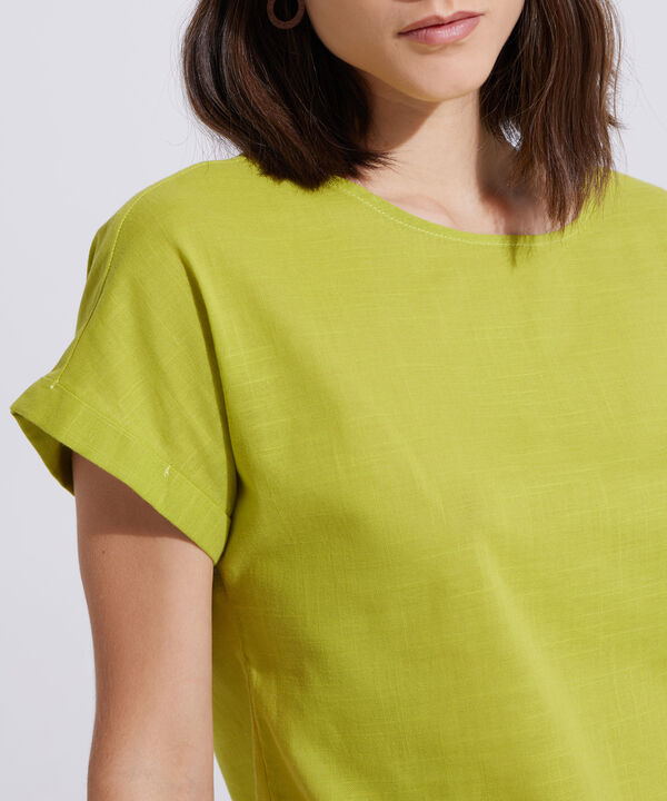 Blusa Manga Corta Corrida Unicolor image number null