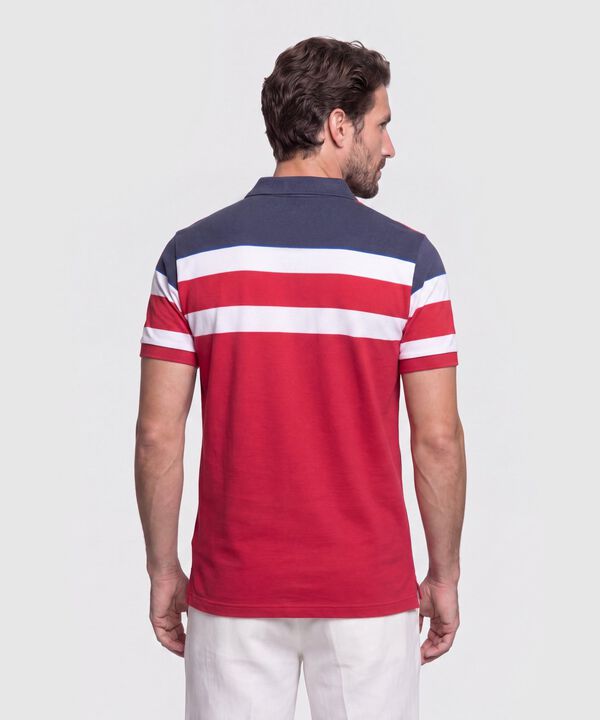 Polo Con Dise&ntilde;o De Bloques Y Franjas 