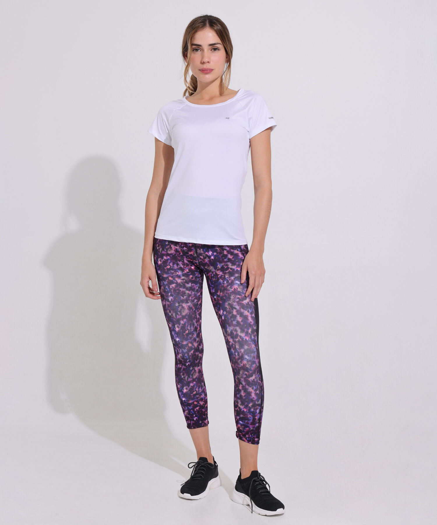 Leggings Estampado, Medio Con Tiro Alto Y Cortes Laterales