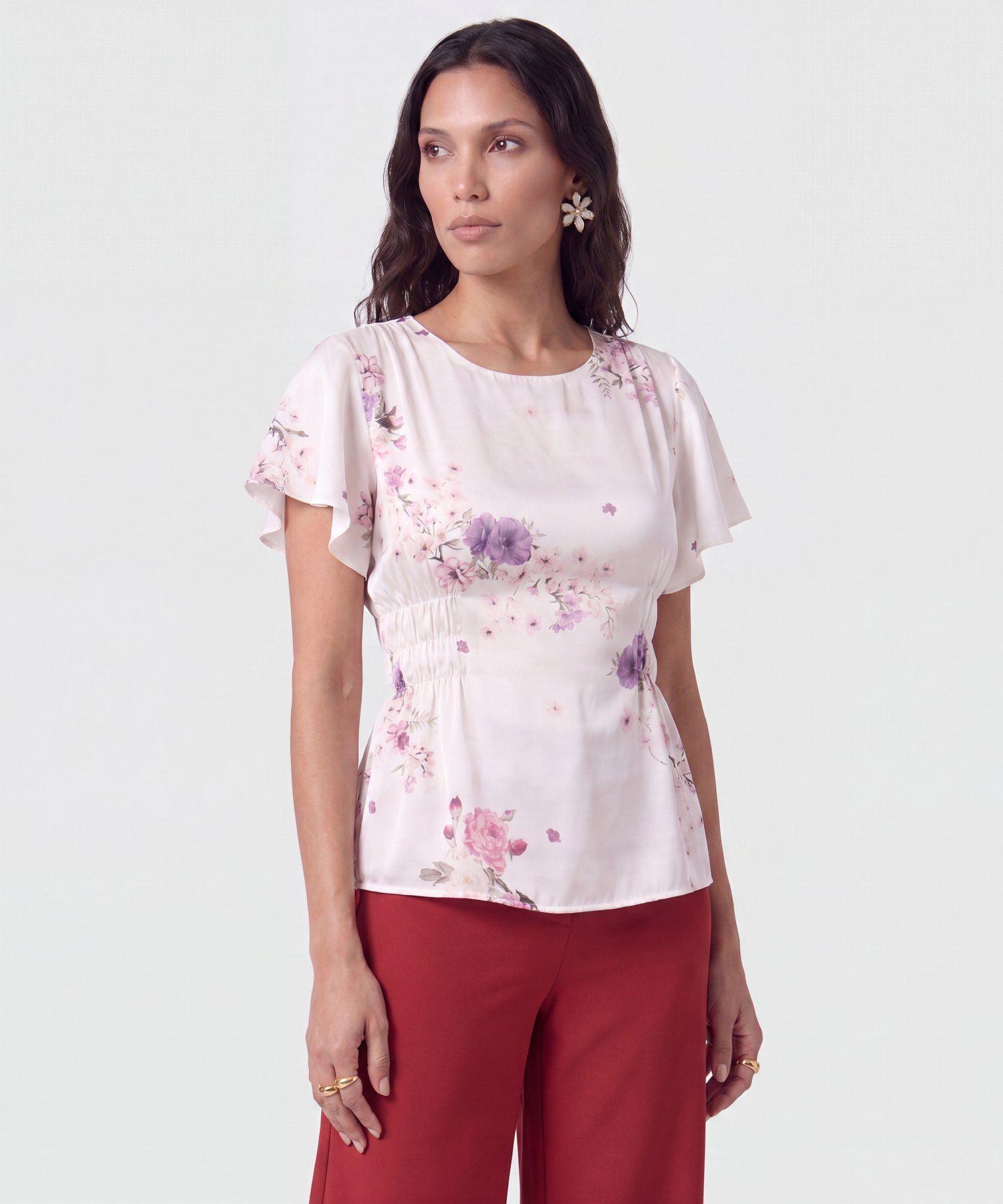 Blusa Con Cintura El&aacute;stica Para Mujer