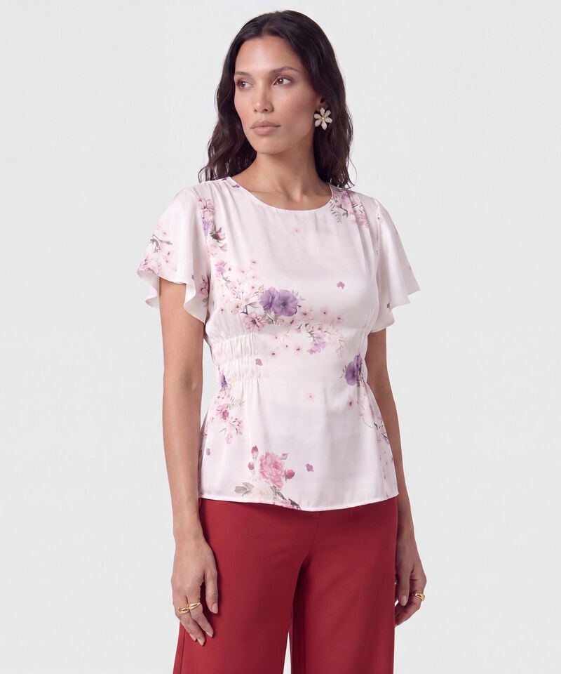 Blusa Con Cintura El&aacute;stica Para Mujer
