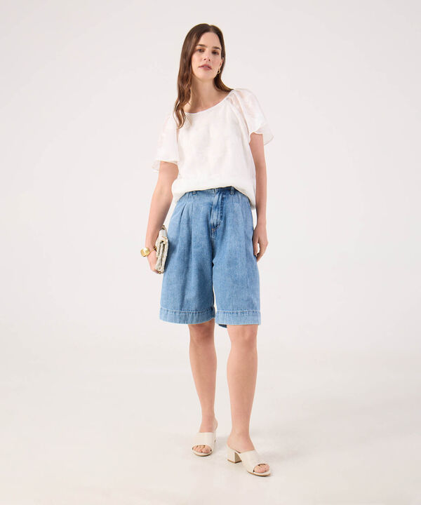 Blusa Con Textura Unicolor  image number null