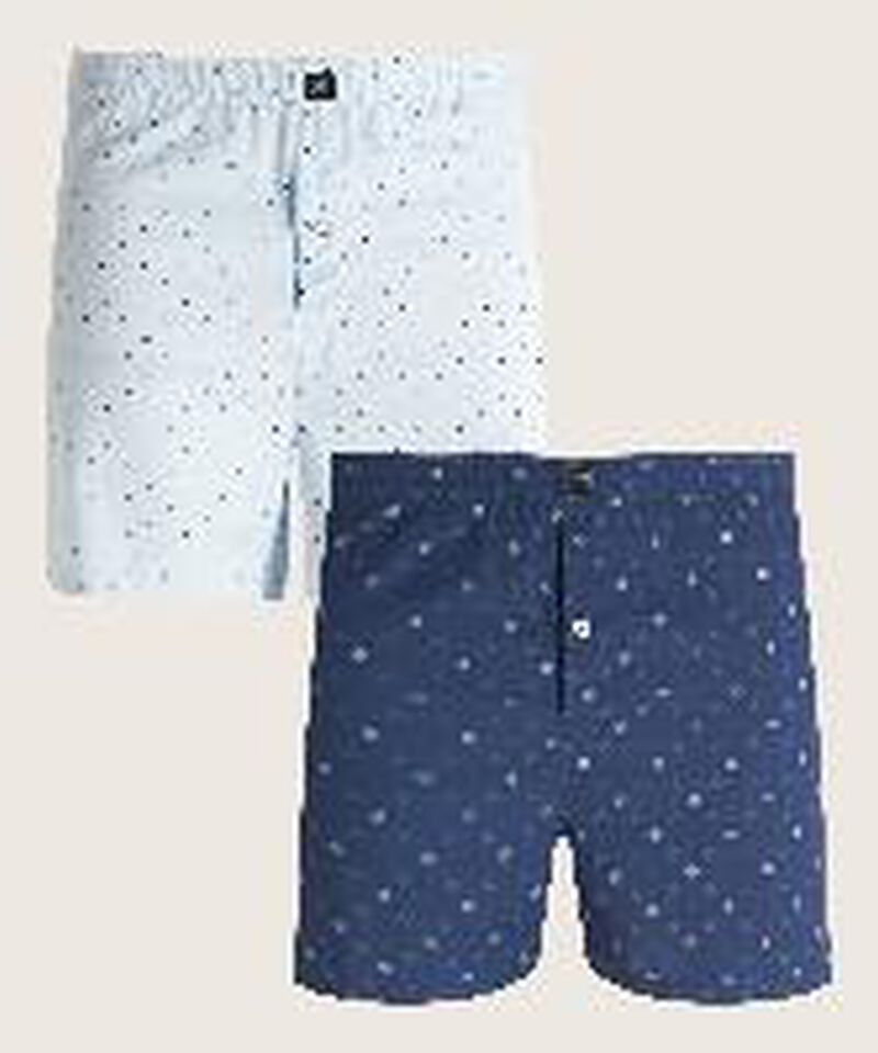 Pack x2 Pantaloncillos Estampados, Azul, hi-res
