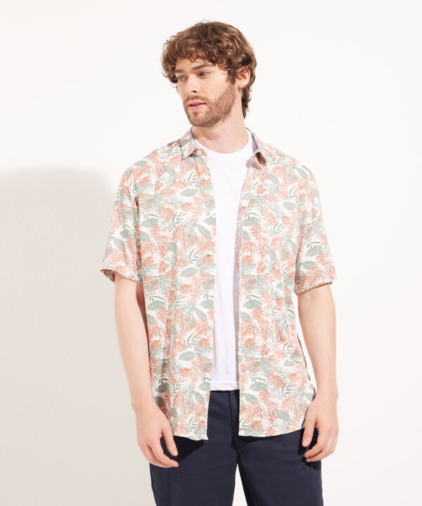 Camisa Manga Corta Estampada En Viscosa image number null