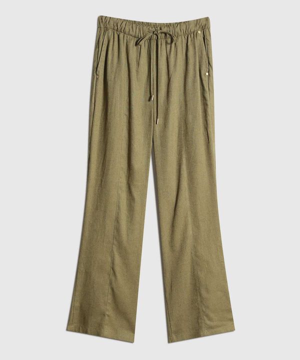 Pantalón Fluido en Efecto Lino