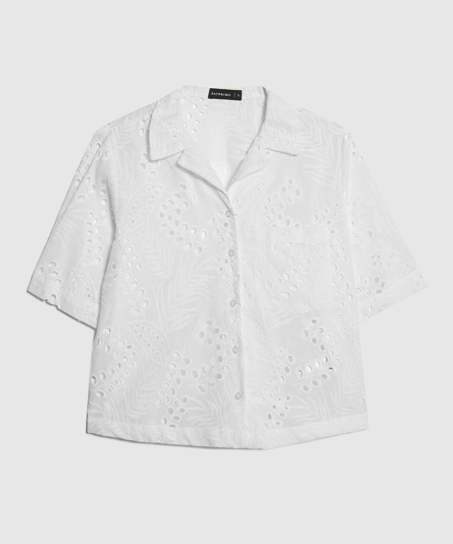 Camisa Unicolor En Ojalillo