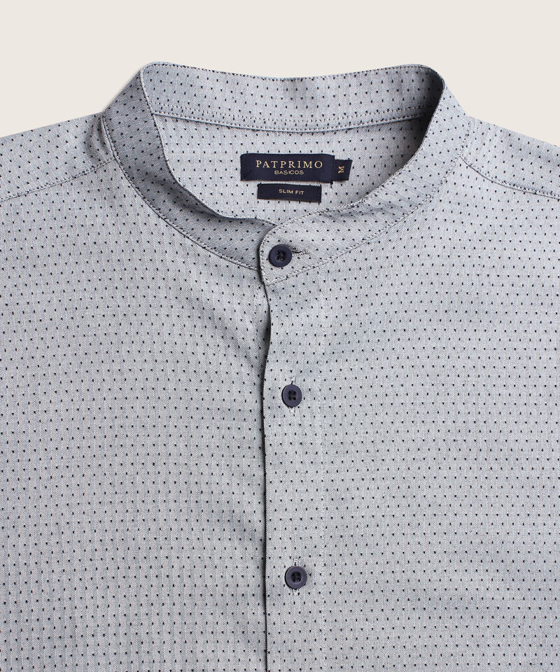 Camisa Estampada Cuello Mao