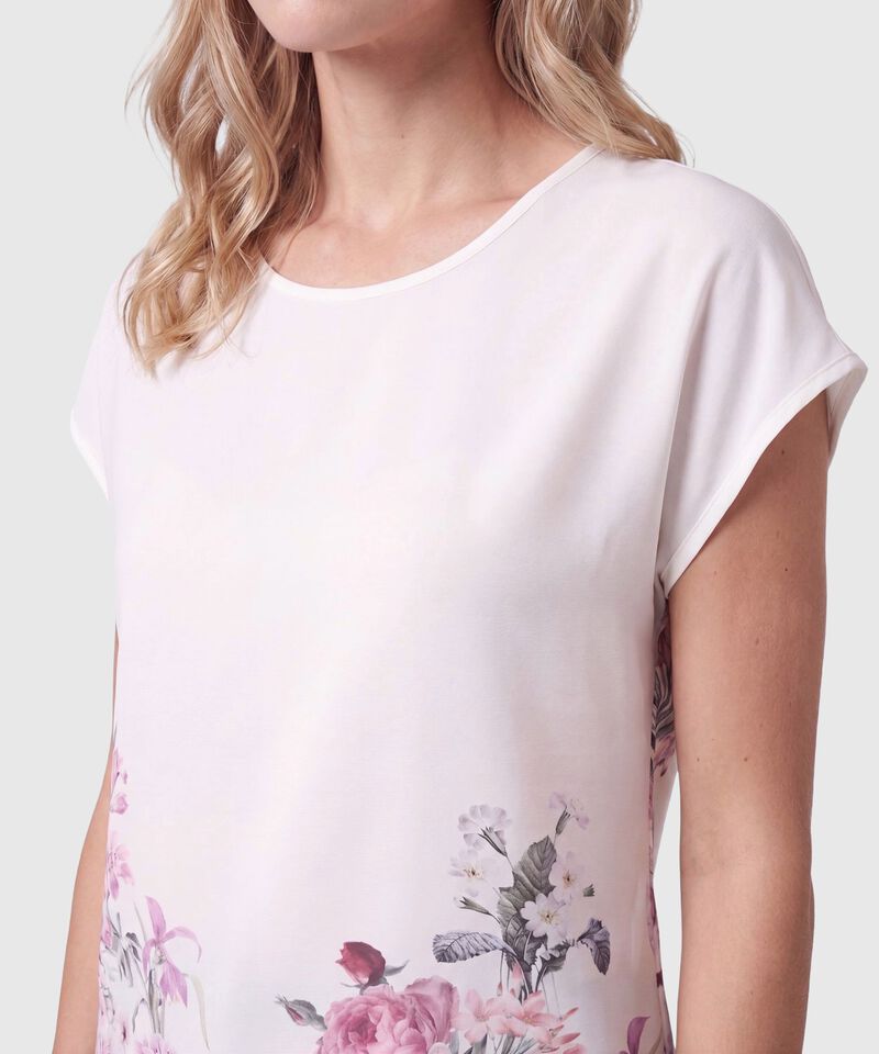 Blusa Con Mangas Tipo Casquillo Mujer