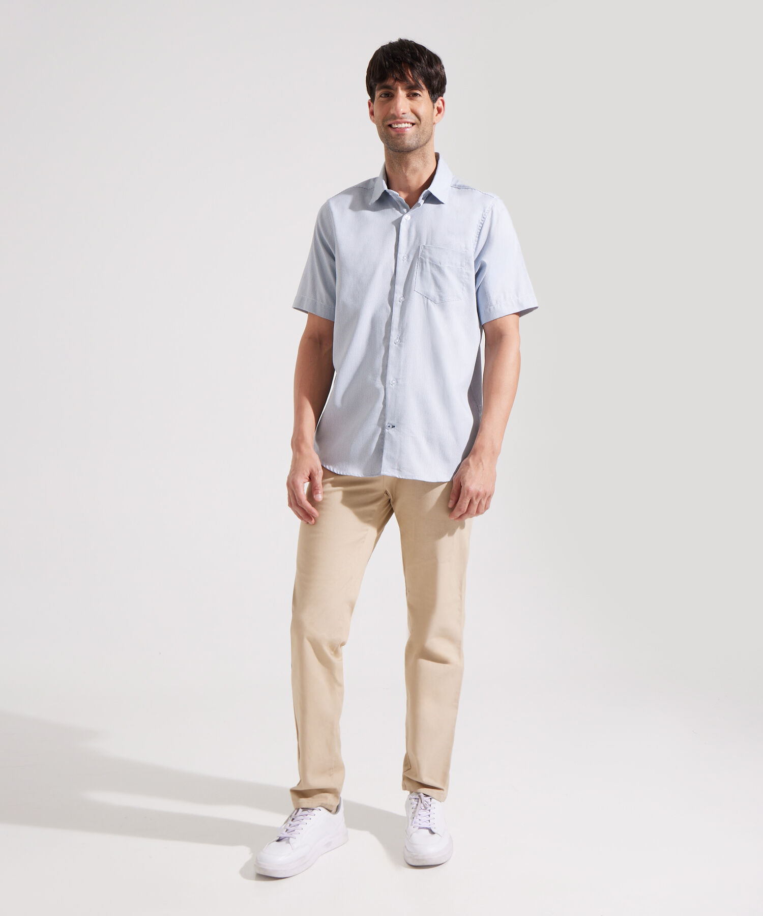 Camisa Estampada con Bolsillo