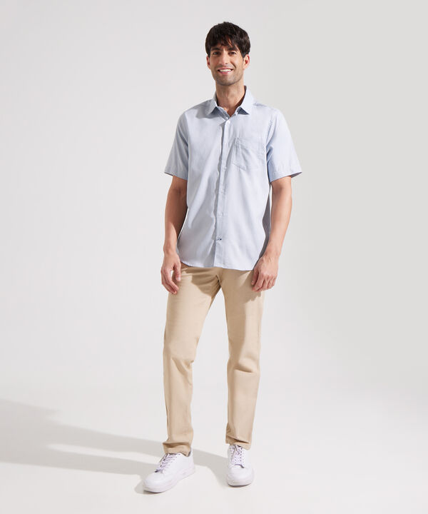 Camisa Estampada con Bolsillo