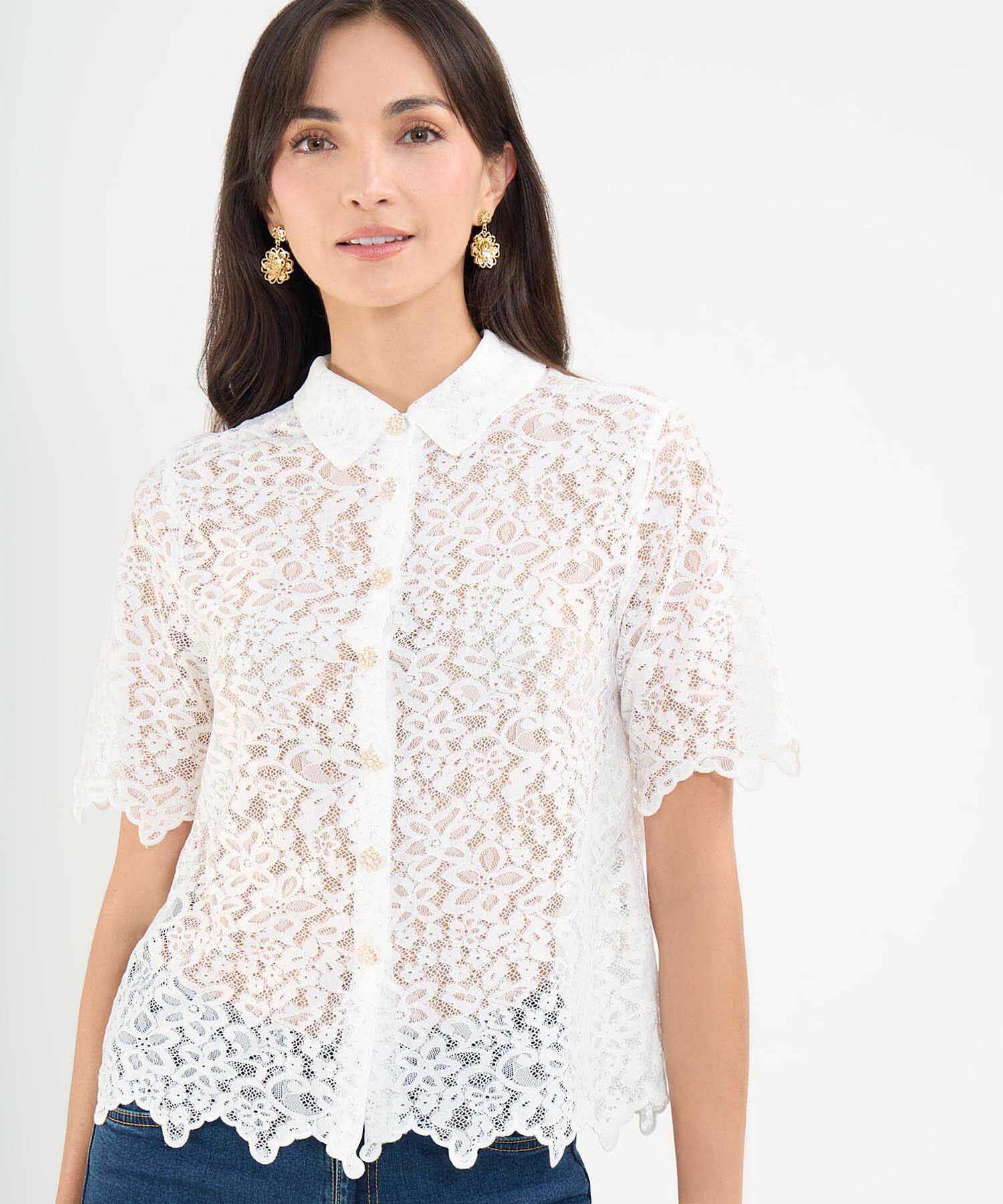 Camisa en Encaje