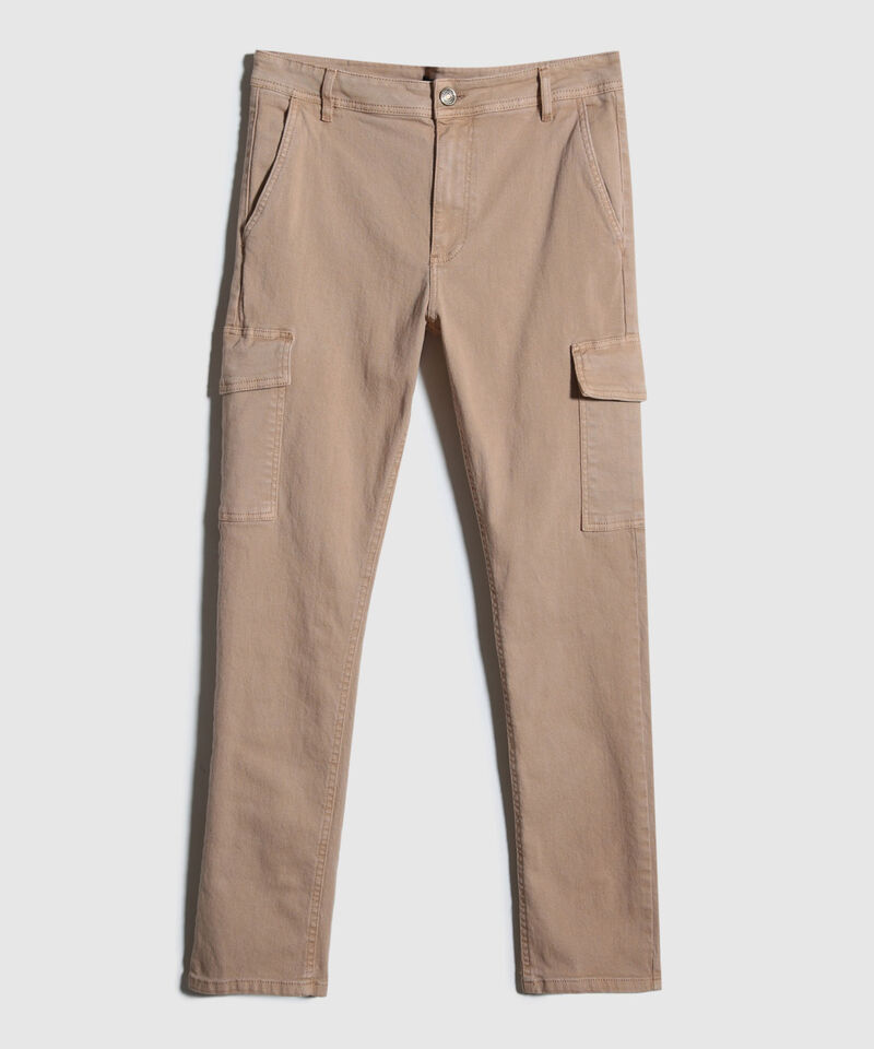 Jean Regular Taper Cargo Tono Arena