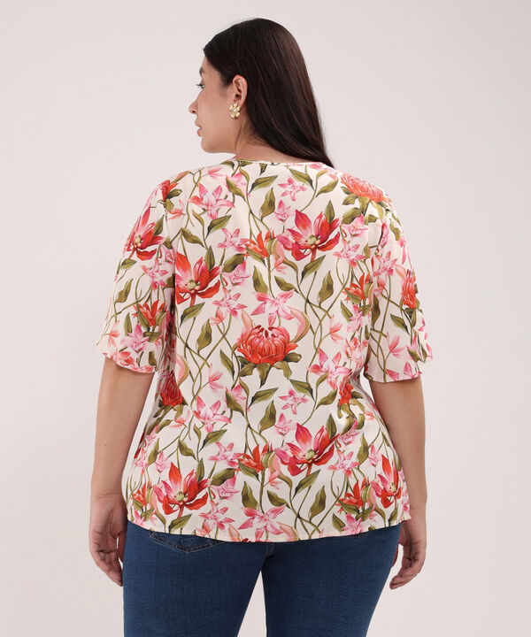Blusa Estampada Con Gota En Delantero image number null