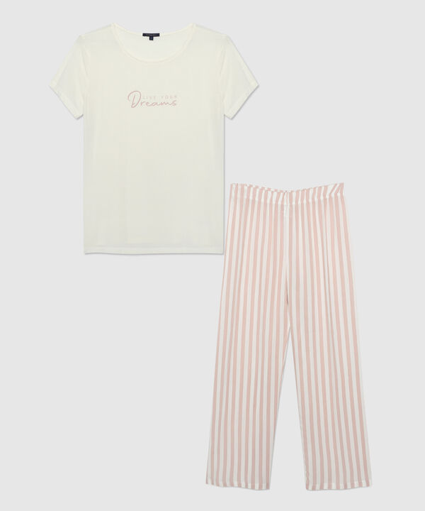 Pijama Camiseta Manga Corta Con Screen Y Pantalón Largo