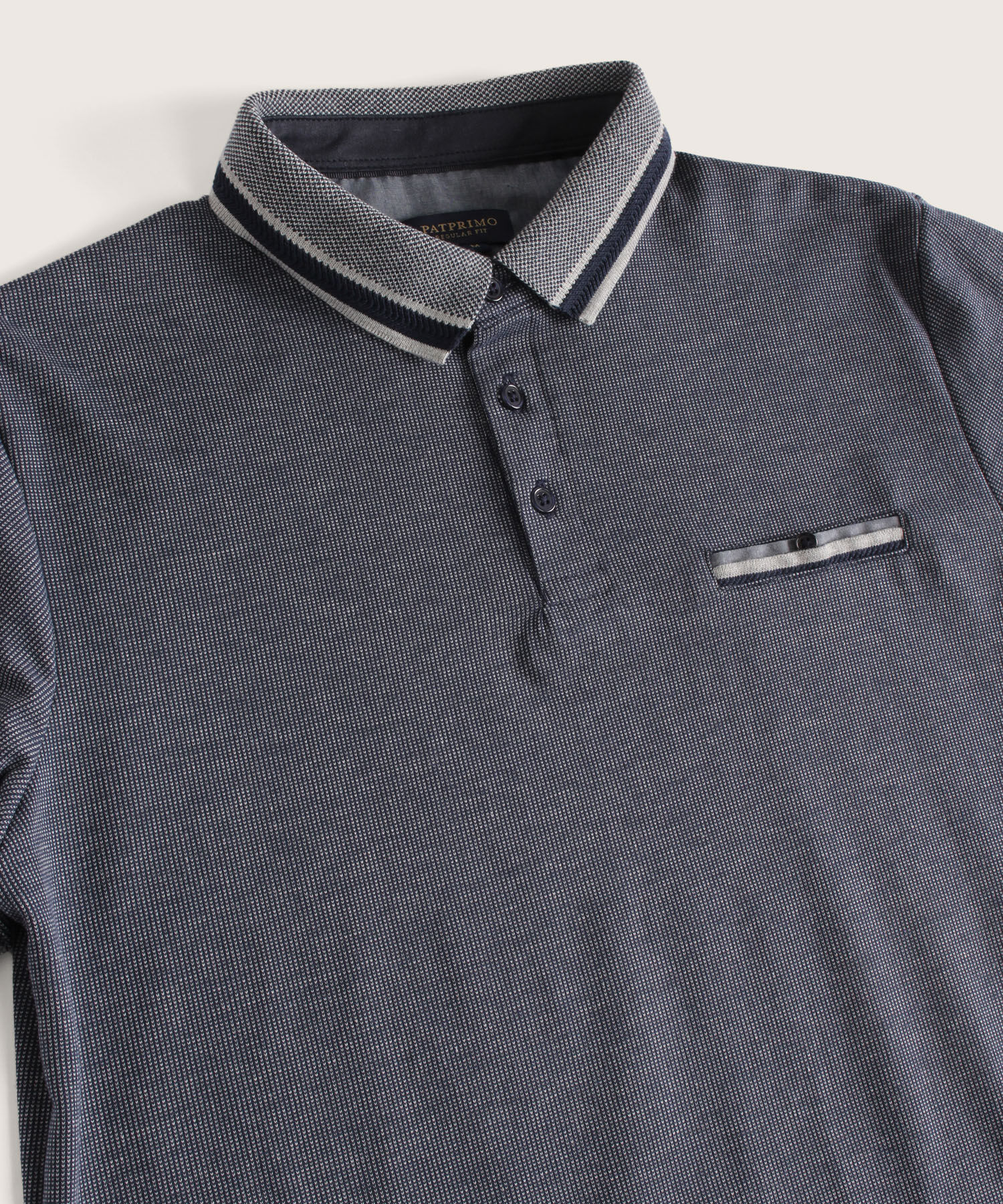 Polo Preteñida Cuello Tejido