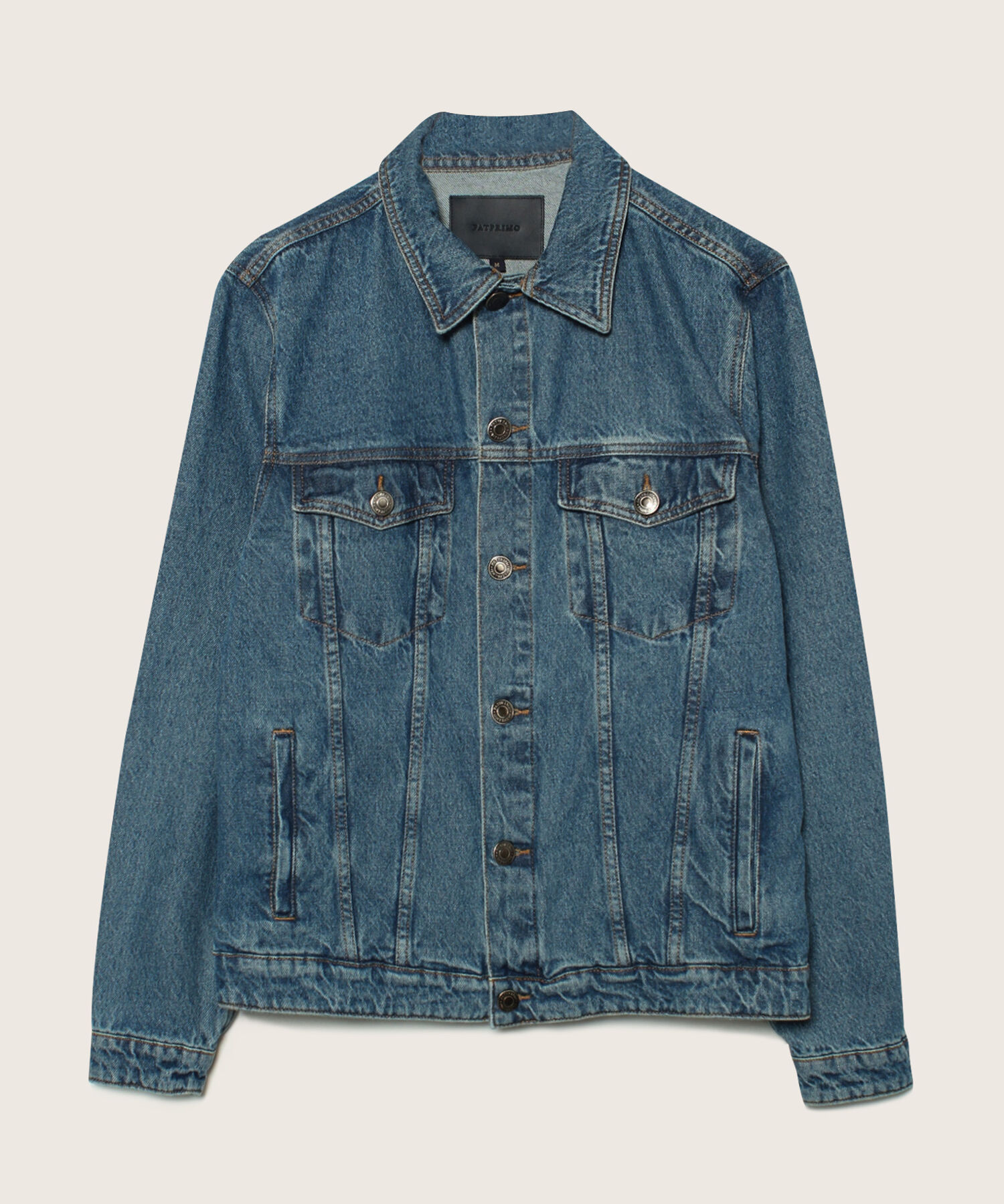 Chaqueta Trucker Tono Azul  Medio