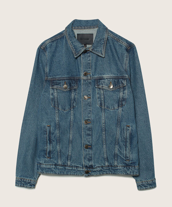 Chaqueta Trucker Tono Azul  Medio