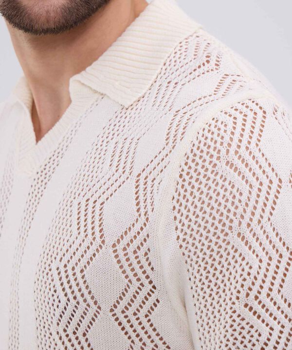 Polo Tejida Sin Botones Para Hombre image number null