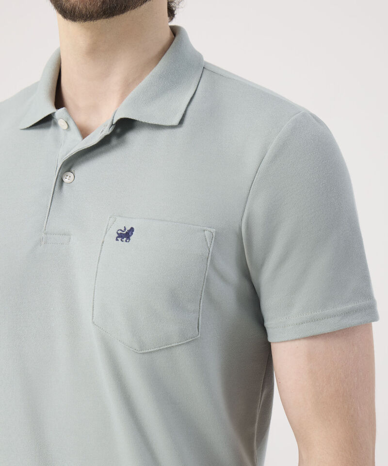 Polo Unicolor Con Bolsillo 