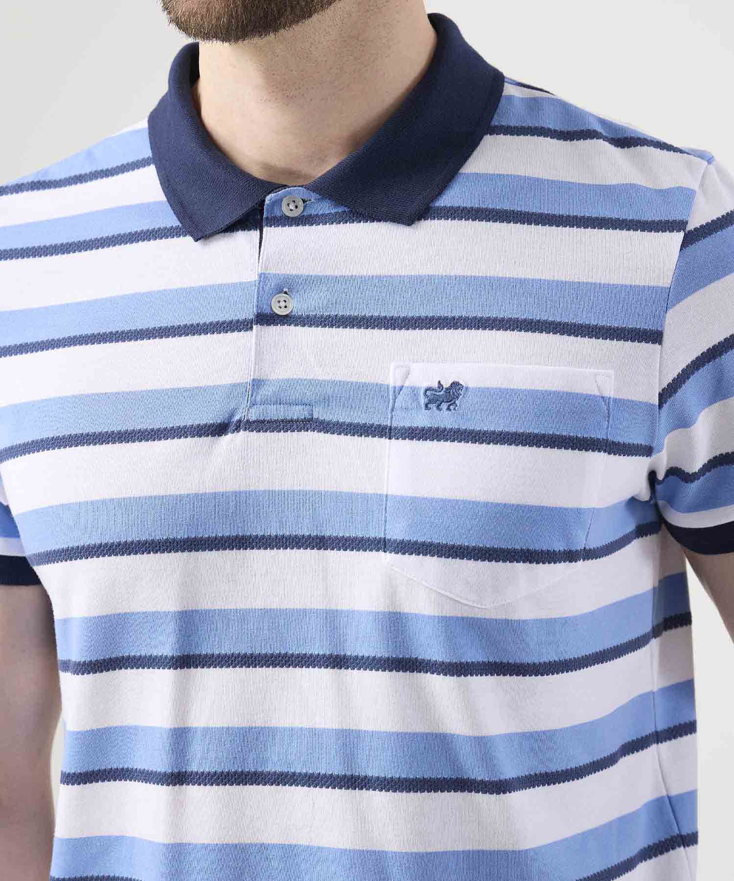 Polo Cuello Tejido Con Bolsillo Preteñida