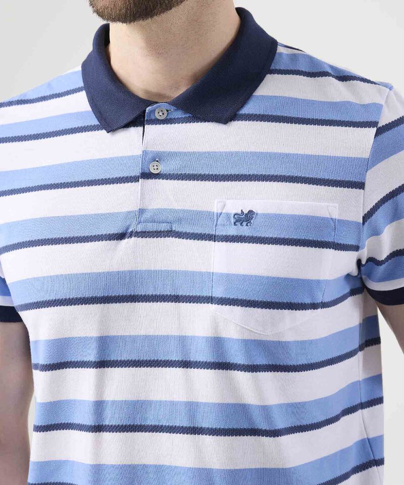 Polo Cuello Tejido Con Bolsillo Preteñida
