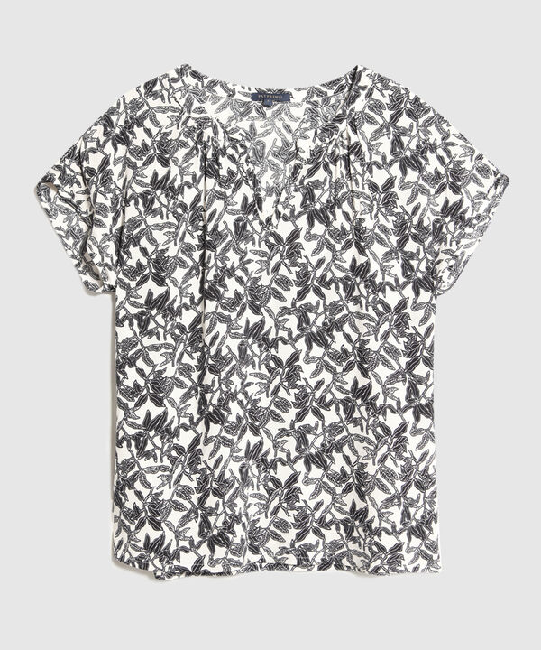 Blusa Escotada Estampado Botánico image number null