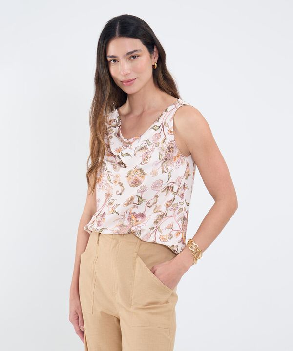 Blusa Estampada Manga Sisa image number null