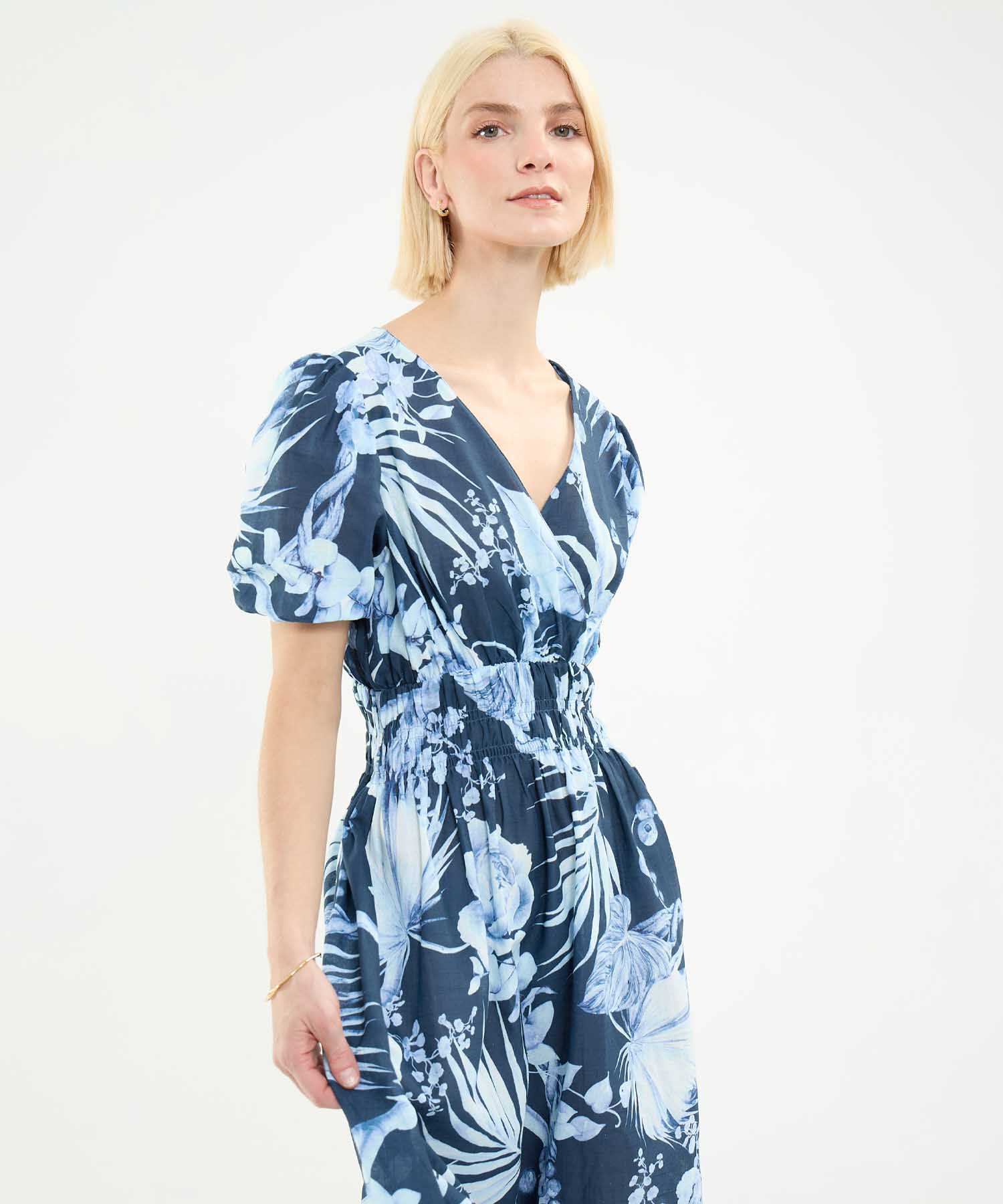 Vestido Largo Estampado Floral