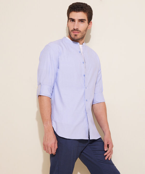 Camisa Manga Larga Cuello Neru,  Con Charretera image number null