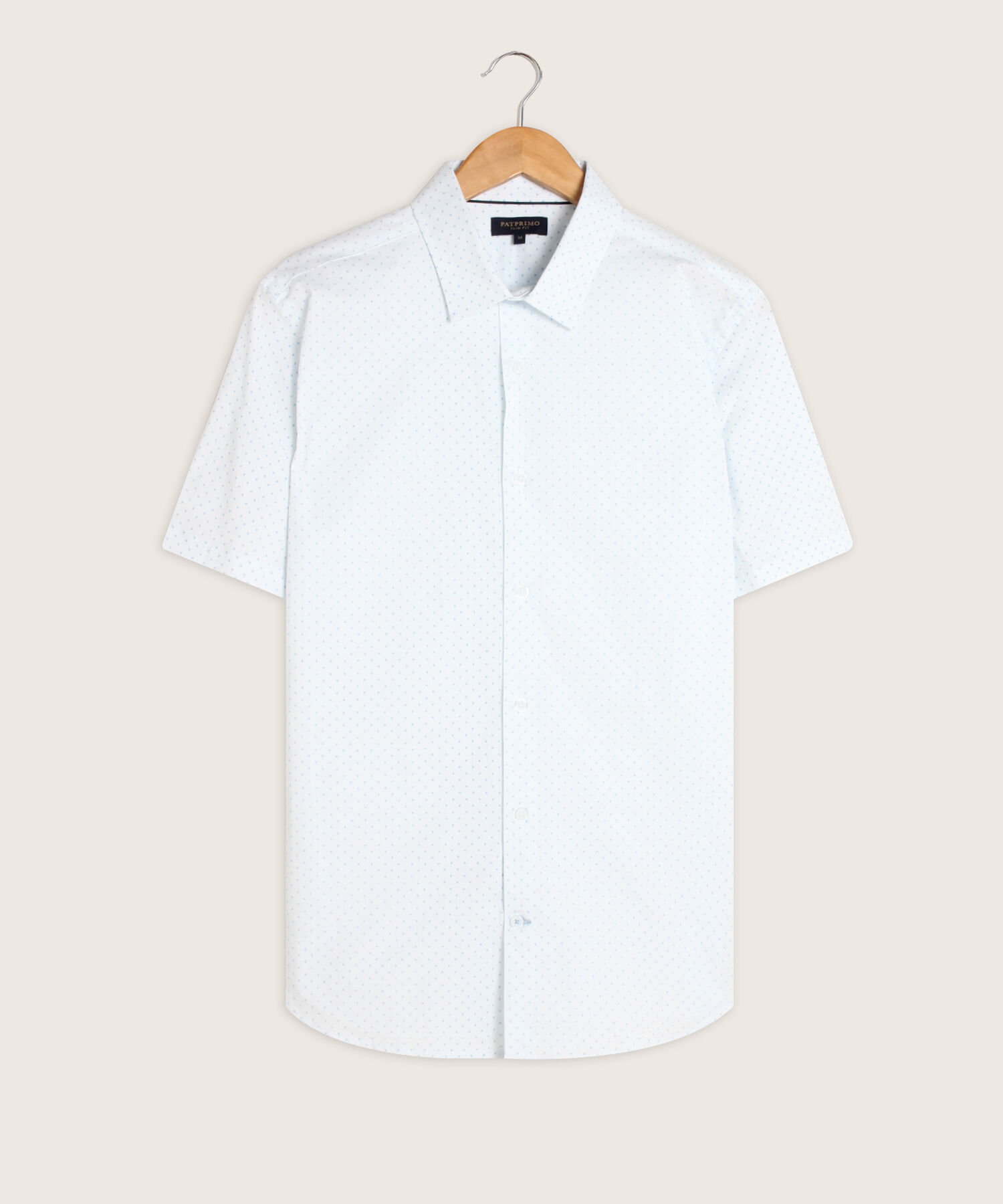 Camisa Slim Fit De Manga Corta Para Hombre