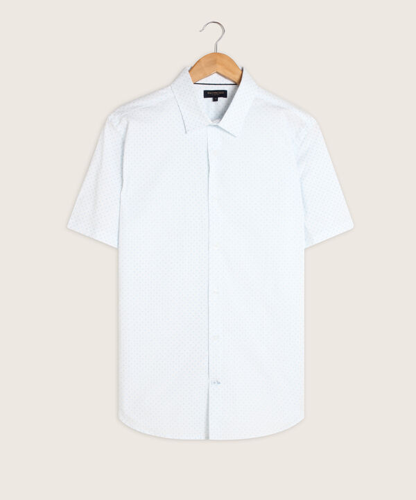 Camisa Slim Fit De Manga Corta Para Hombre