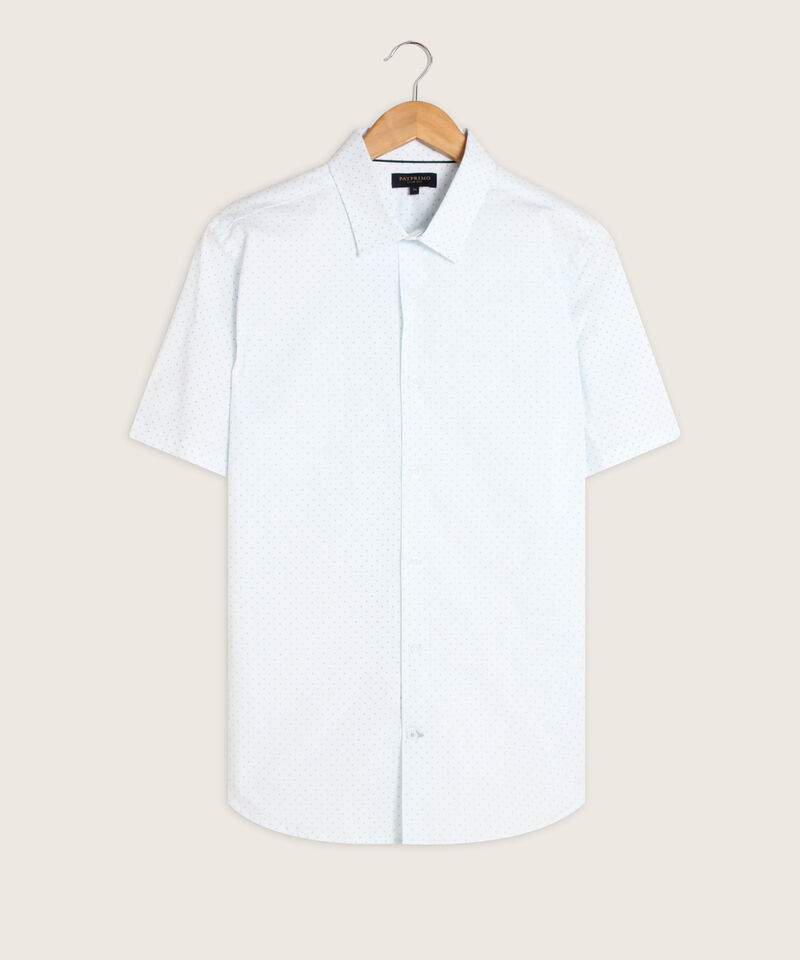 Camisa Slim Fit De Manga Corta Para Hombre