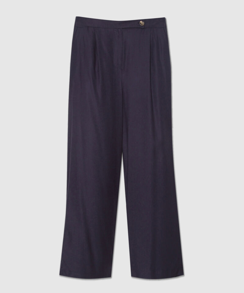 Pantalón Palazzo Con Bolsillos