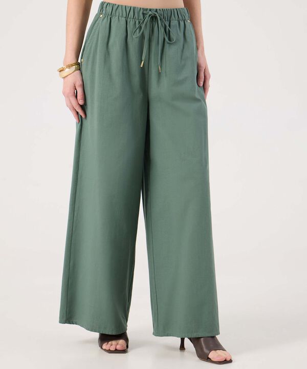Pantalón Fluido Unicolor image number null