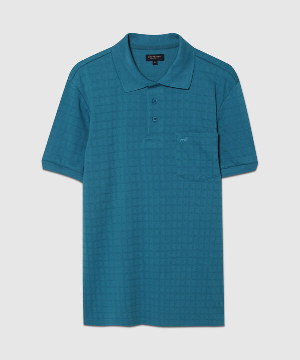 Polo Cuello Y Puño Tejido Unicolor, Con Bolsillo