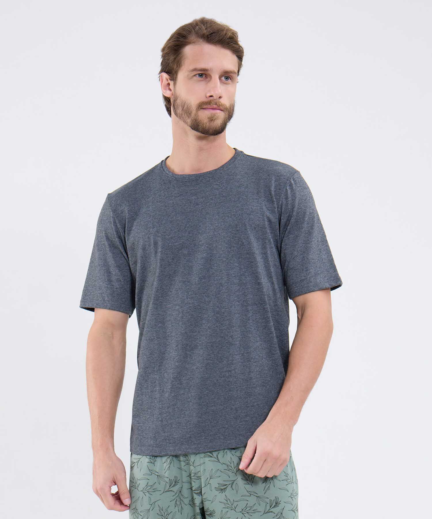 Conjunto Pijama Camiseta Cuello Redondo Con Patantalon Estampado Para Hombre