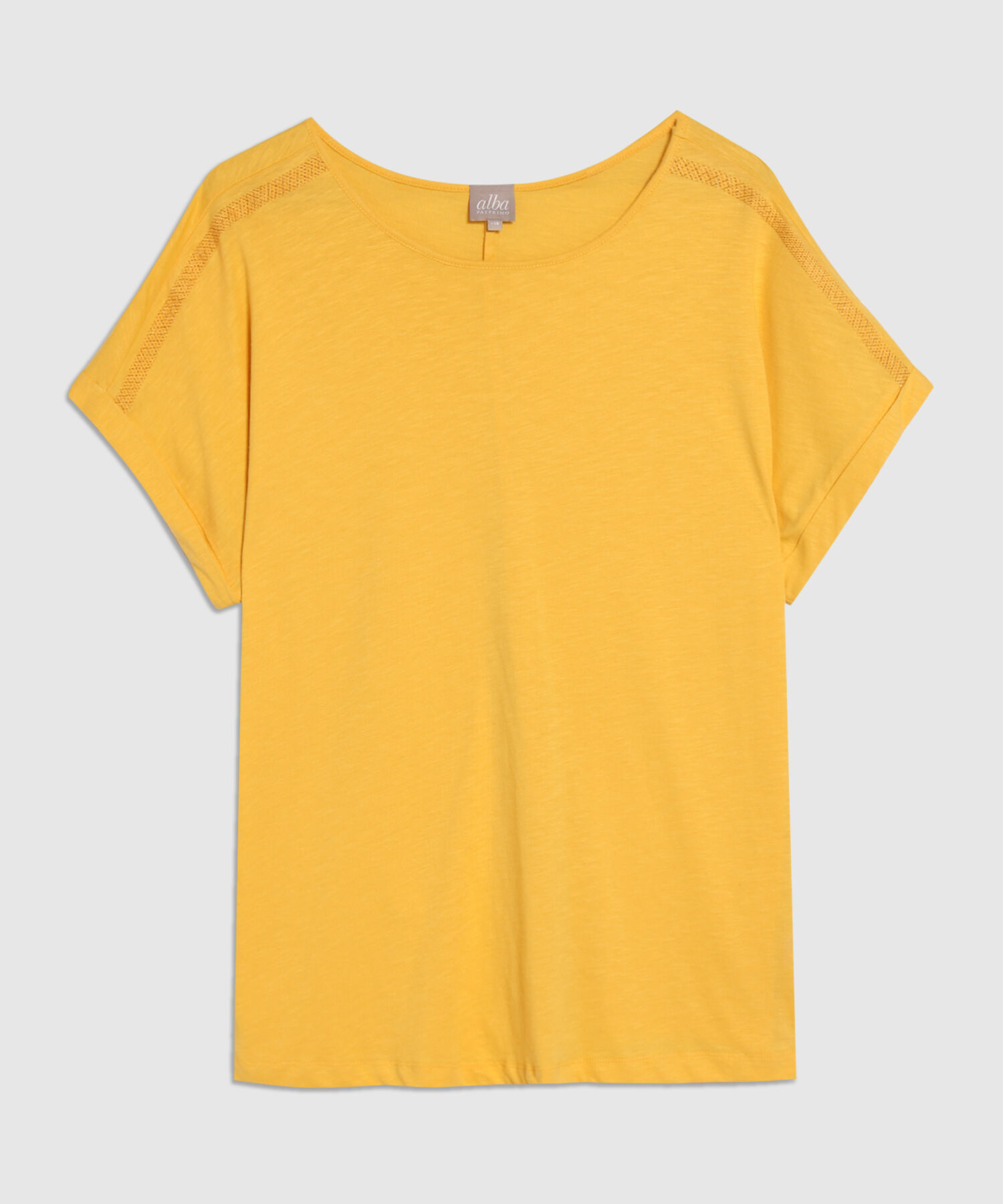 Camiseta Manga Corta Con Bordado