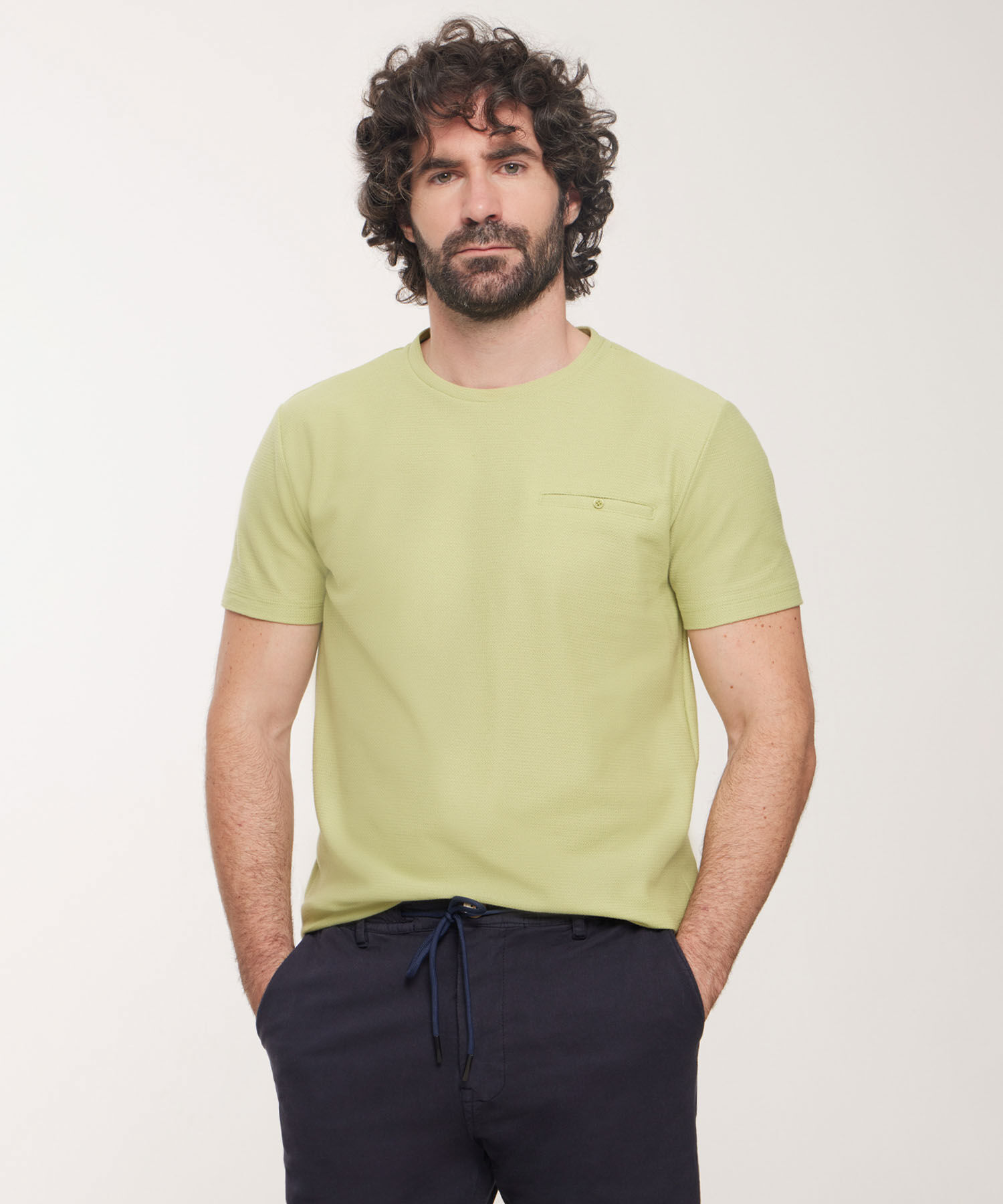 Camiseta Manga Corta Con Bolsillo