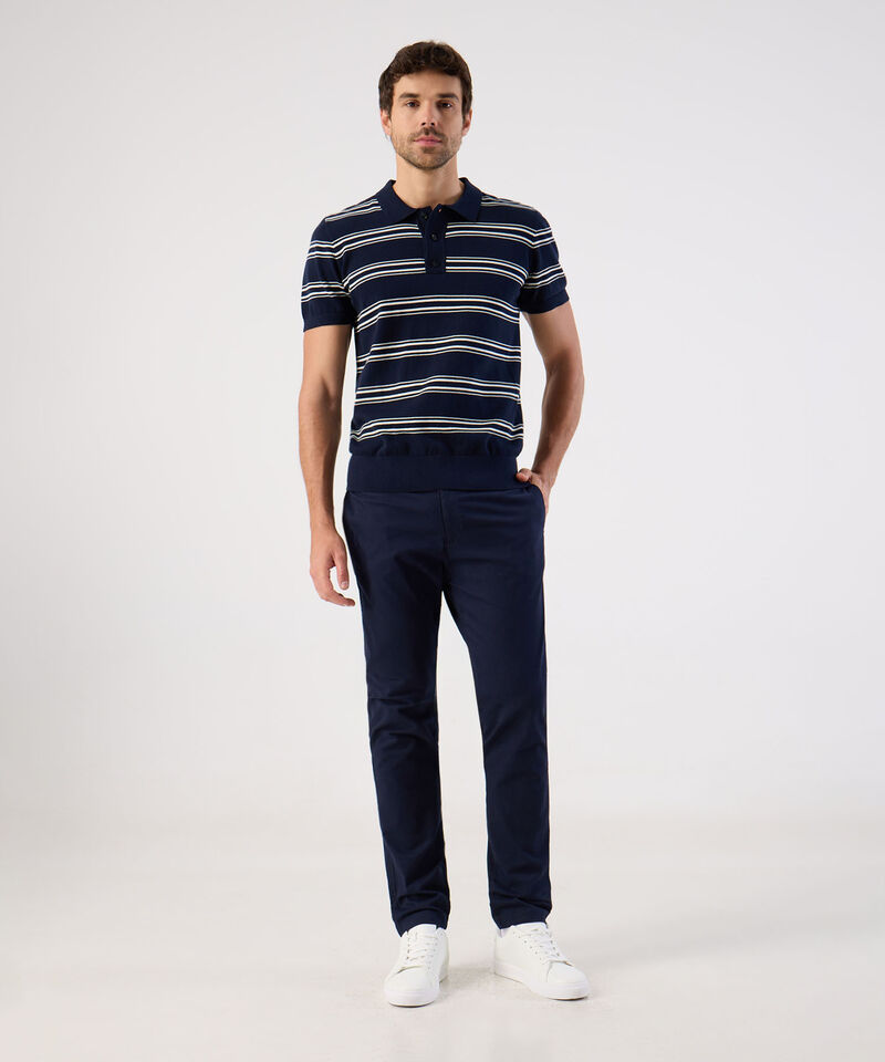 Polo De Punto A Rayas Para Hombre