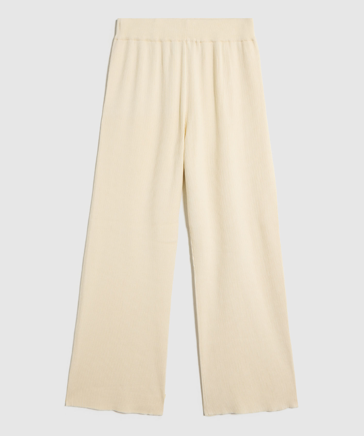 Pantal&oacute;n Wide Leg de Punto Acanalado para Mujer