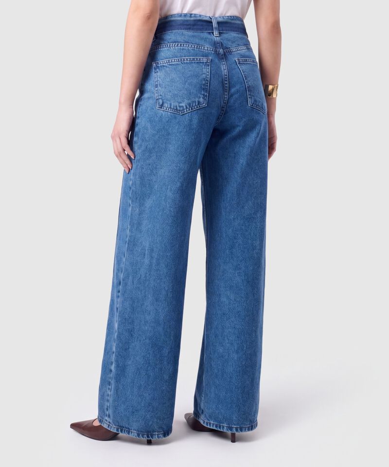 Jean Wide Leg Tiro Alto Mujer