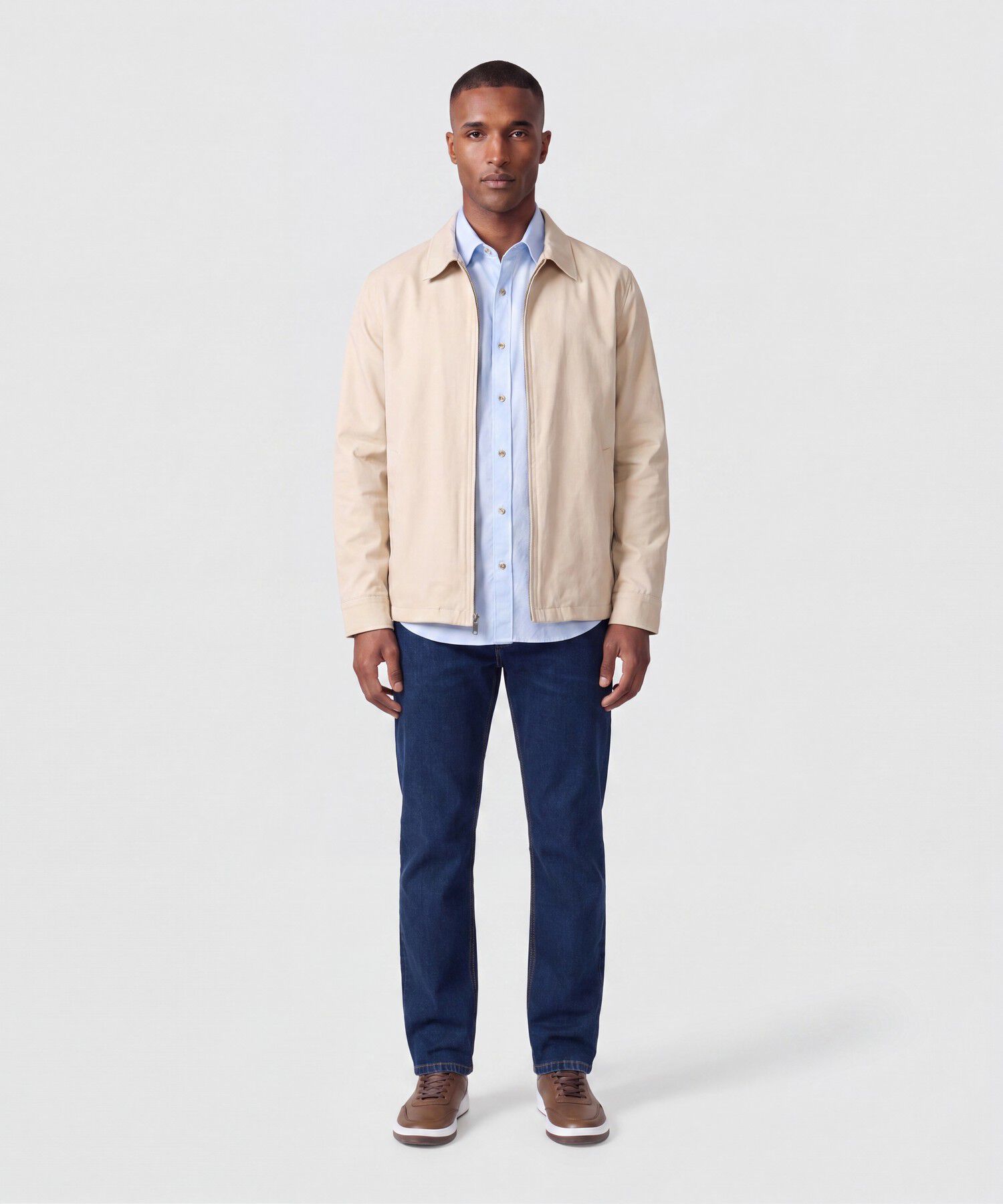 Chaqueta Unicolor Para Hombre