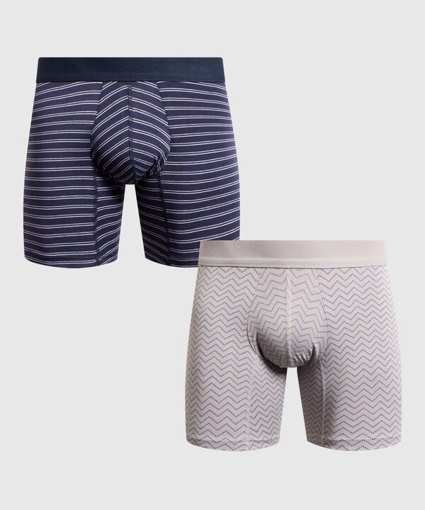 Set X2 B&oacute;xers Medios Estampados Para Hombre image number null