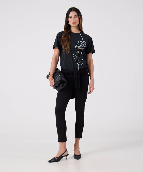 Leggings Unicolor Con Detalle  image number null
