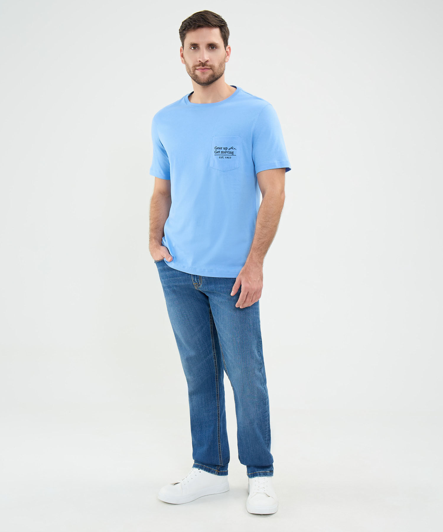 Camiseta Estampada con Bolsillo