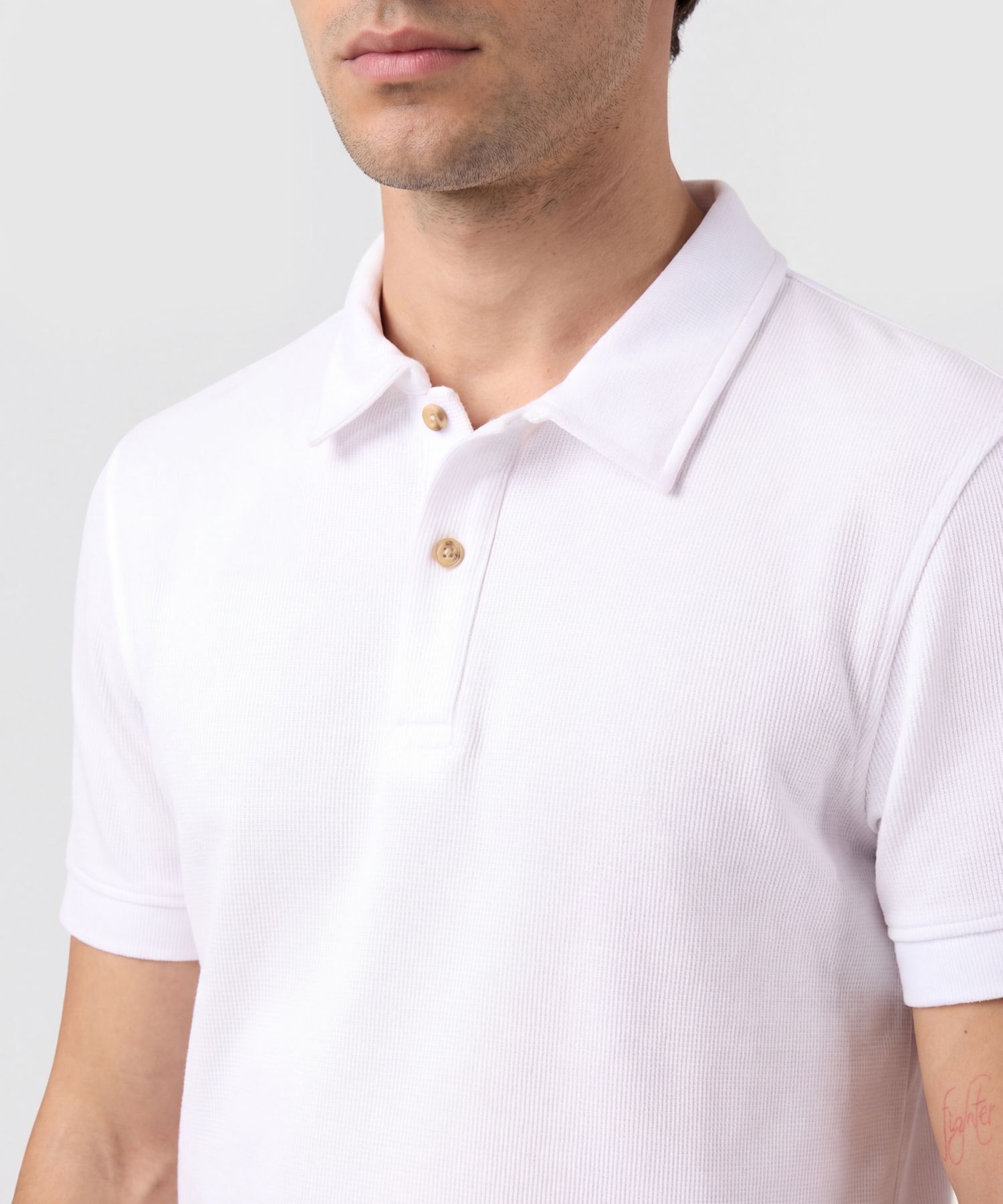 Polo Unicolor Texturizada 