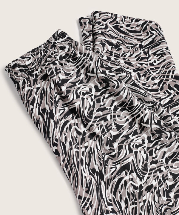 Pantalón Estampado Con Cintura