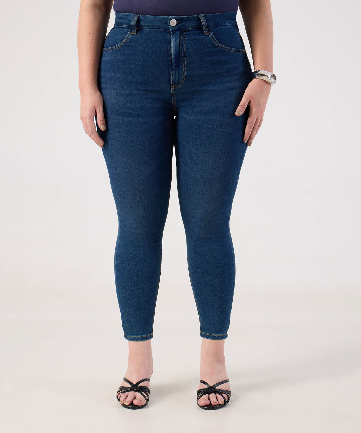 Jean Tiro Alto para Mujer Curvy