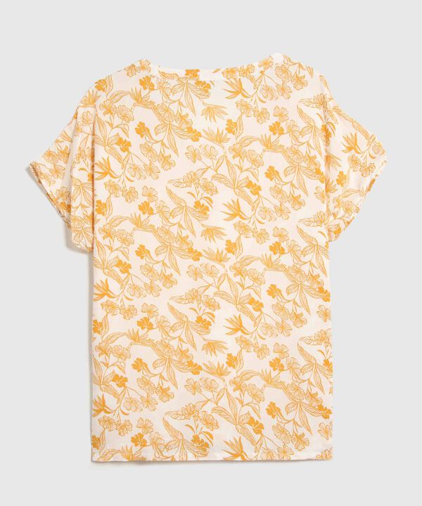 Blusa Escotada Estampado Botánico image number null